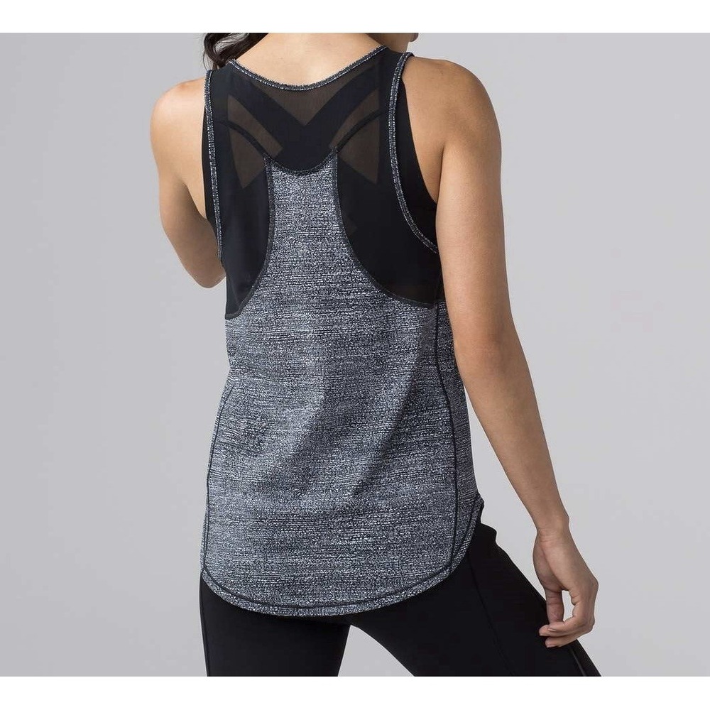 Lululemon Sculpt Tank II Salt Alpine White Black / Black Women's Size 6